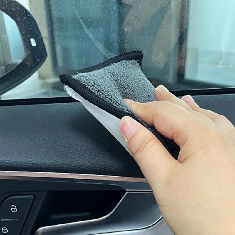 10-Pack Microfiber Car Cleaning Sponges, Soft Fiber Wash Pads, Absorbent and Scratch-Free, Auto Detailing and Scrubbing Tools