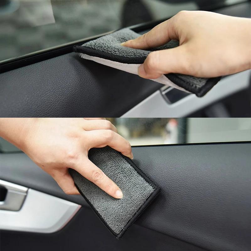 10-Pack Microfiber Car Cleaning Sponges, Soft Fiber Wash Pads, Absorbent and Scratch-Free, Auto Detailing and Scrubbing Tools
