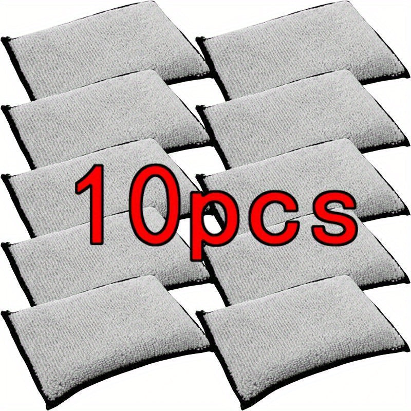 10-Pack Microfiber Car Cleaning Sponges, Soft Fiber Wash Pads, Absorbent and Scratch-Free, Auto Detailing and Scrubbing Tools