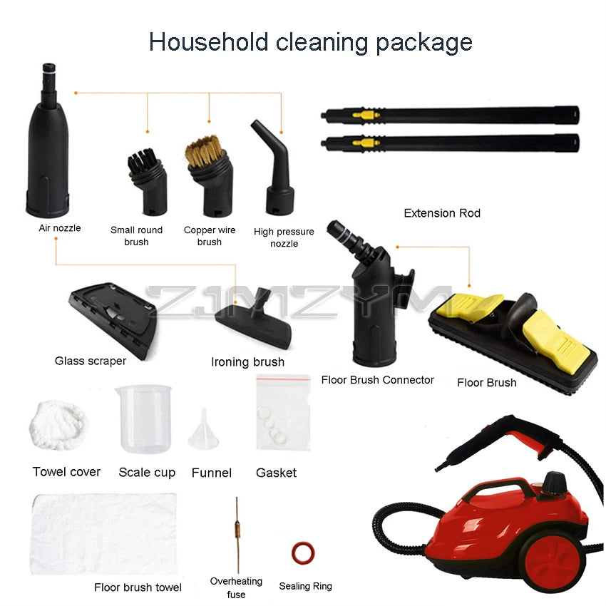 2000W Multi-function Steam Cleaner High Temperature Sterilization Disinfection Car Interior Steam Cleaner For Floor Kitchen Car