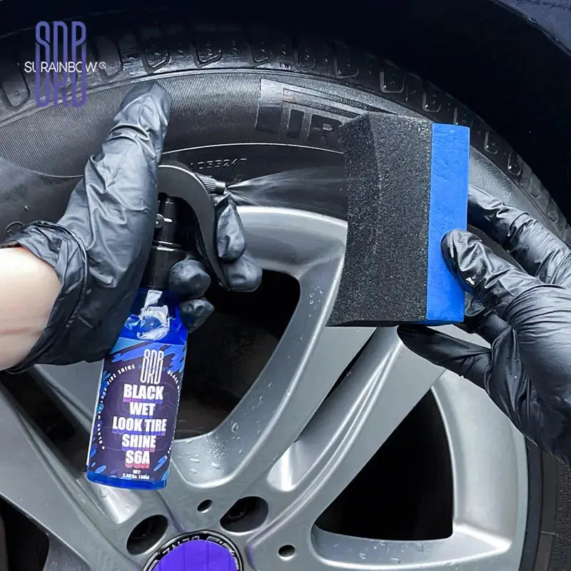 Black Wet Look Tire Shine Dressing -Automotive Clear Coat Tire DressinStatic Auto Care