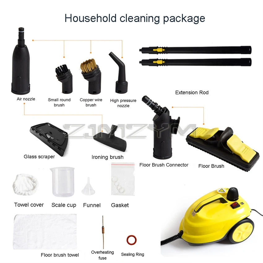 2000W Multi-function Steam Cleaner High Temperature Sterilization Disinfection Car Interior Steam Cleaner For Floor Kitchen Car