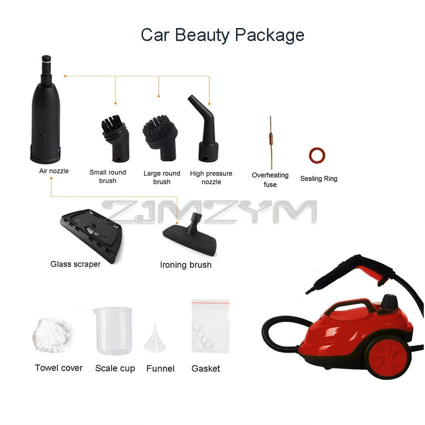 2000W Multi-function Steam Cleaner High Temperature Sterilization Disinfection Car Interior Steam Cleaner For Floor Kitchen Car