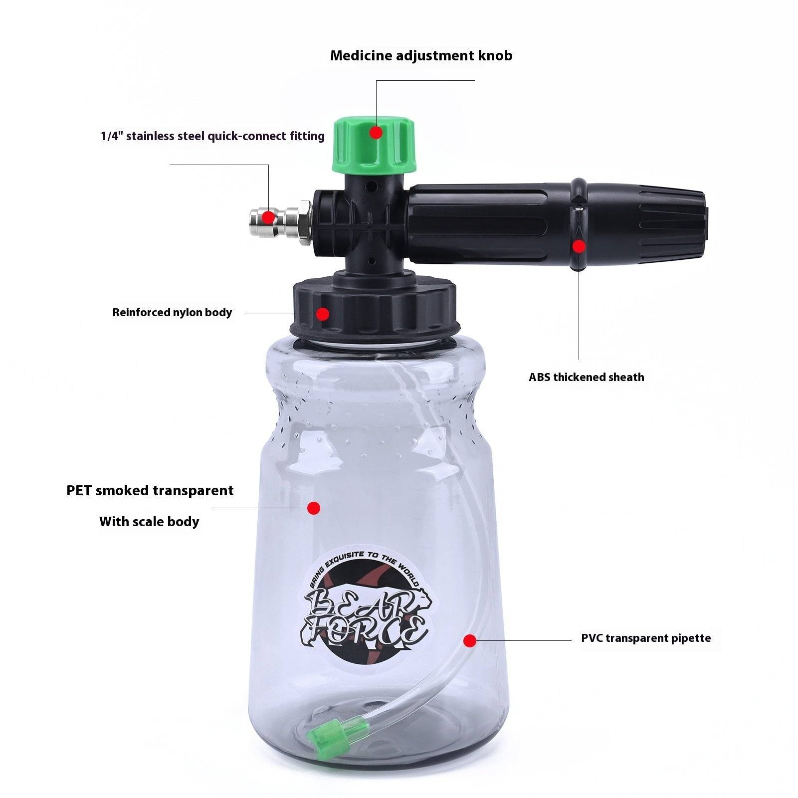 Small Green Hats Economical High Pressure Foam Cannon