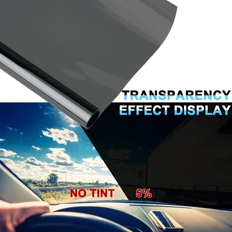 Automotive & Home Window Tint Film Roll with Installation Tools - 300cm x 50cm, PET Material, UV Protection, Solar Shade, Various Tints (1%, 5%, 15%, 25%, 35%, 50%) - 118" x 19.7" Adhesive Sun Block Sheet