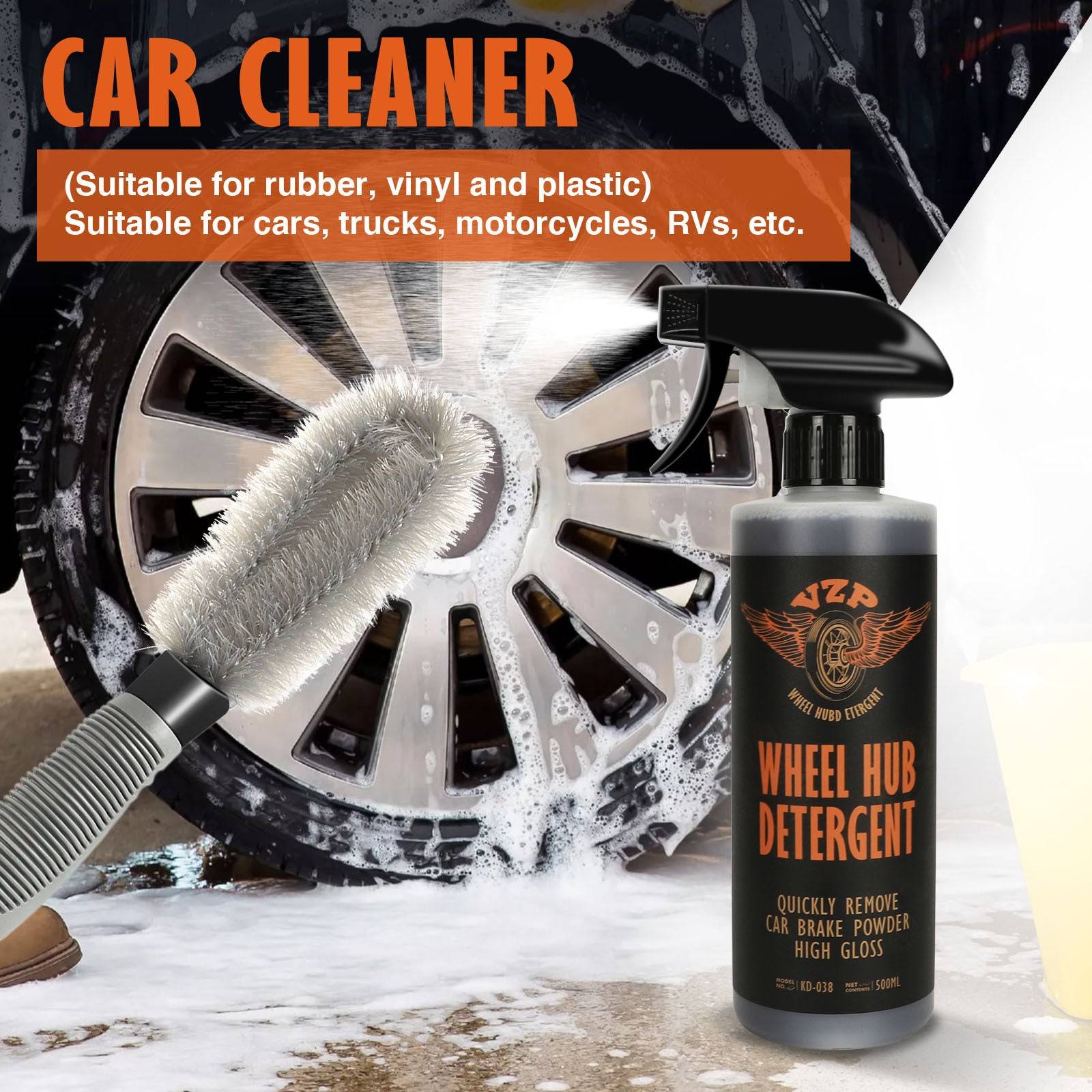 Wheel Cleaner & Wheel Cleaner Brush 2 Piece Set