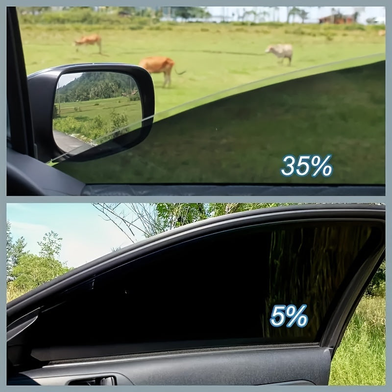 Automotive & Home Window Tint Film Roll with Installation Tools - 300cm x 50cm, PET Material, UV Protection, Solar Shade, Various Tints (1%, 5%, 15%, 25%, 35%, 50%) - 118" x 19.7" Adhesive Sun Block Sheet