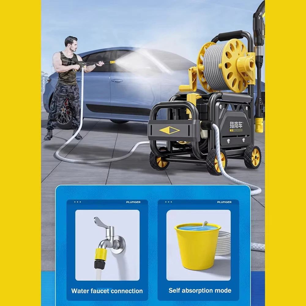 High Pressure Cleaning Machine 180Bar 220V Portable Multifunctional High Pressure Water Gun with Snow Foam for Car Washing Tool