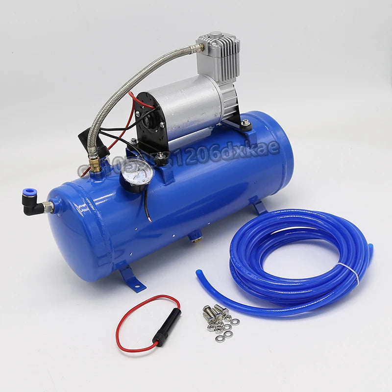 DC 12V/24V 250W Car Modified Air Pump 6L Tank Capacity 120 PSI Max Working Pressure Car Tire Inflation Tool Air Compressor