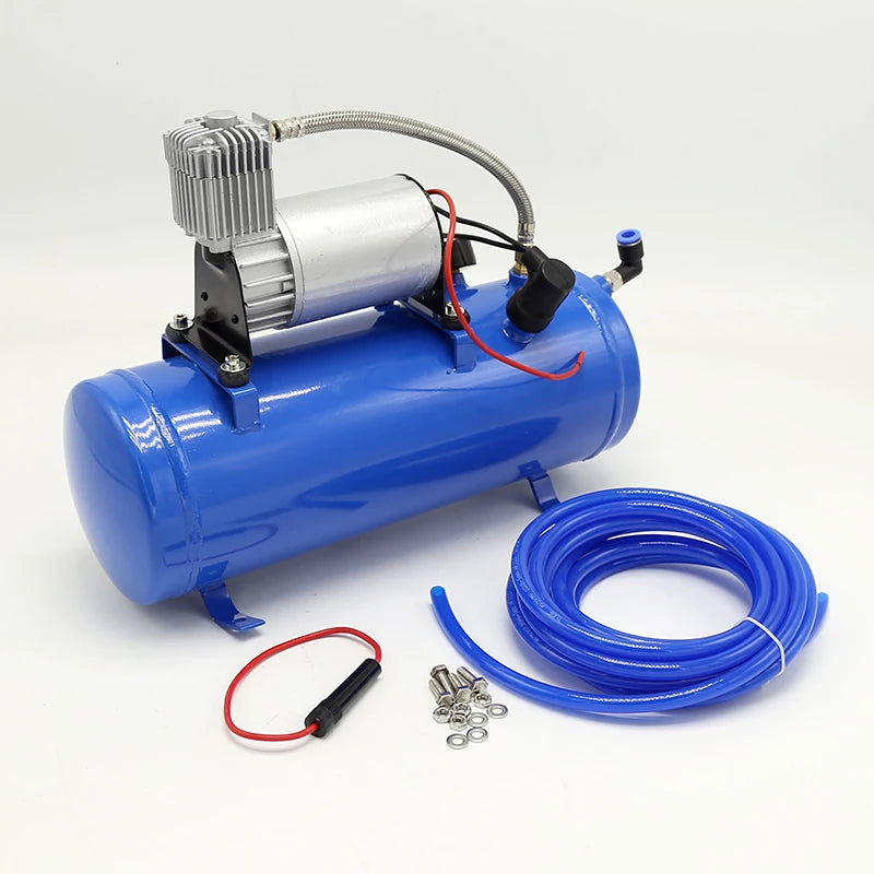 DC 12V/24V 250W Car Modified Air Pump 6L Tank Capacity 120 PSI Max Working Pressure Car Tire Inflation Tool Air Compressor