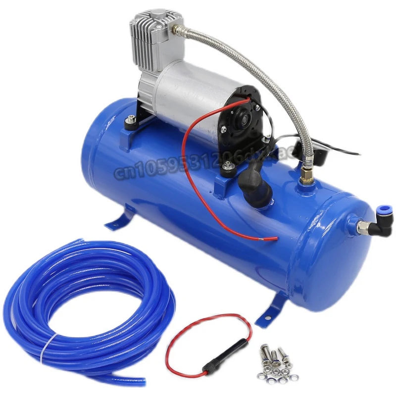 DC 12V/24V 250W Car Modified Air Pump 6L Tank Capacity 120 PSI Max Working Pressure Car Tire Inflation Tool Air Compressor