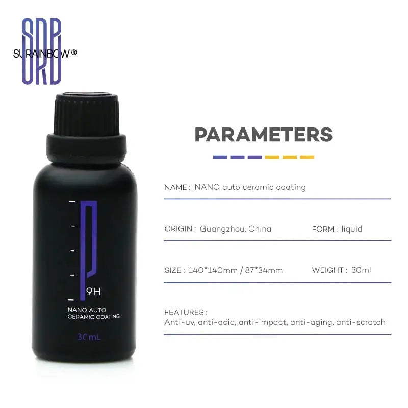 Advanced 9H High Gloss Scratch Resistant Nano Ceramic Coating Kit