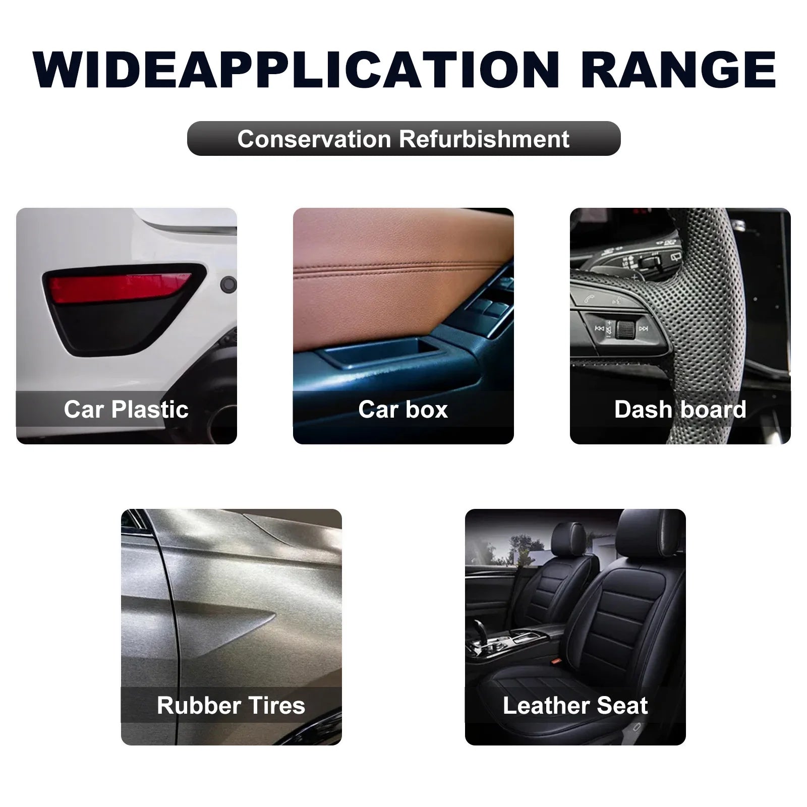 Waterless Car Interior Cleaner - Quick-Drying Upholstery & Dashboard Stain Remover