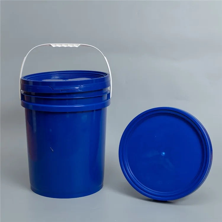 10 Buckets and 10 Lids, Black 4.4 Gallon - 20L Plastic Bucket Set