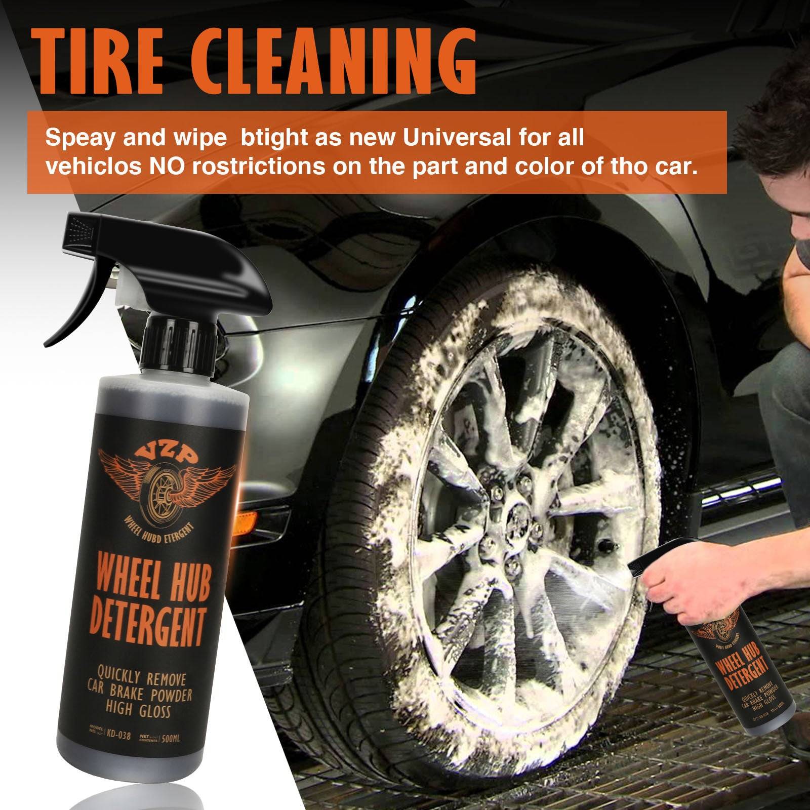 Wheel Cleaner & Wheel Cleaner Brush 2 Piece Set