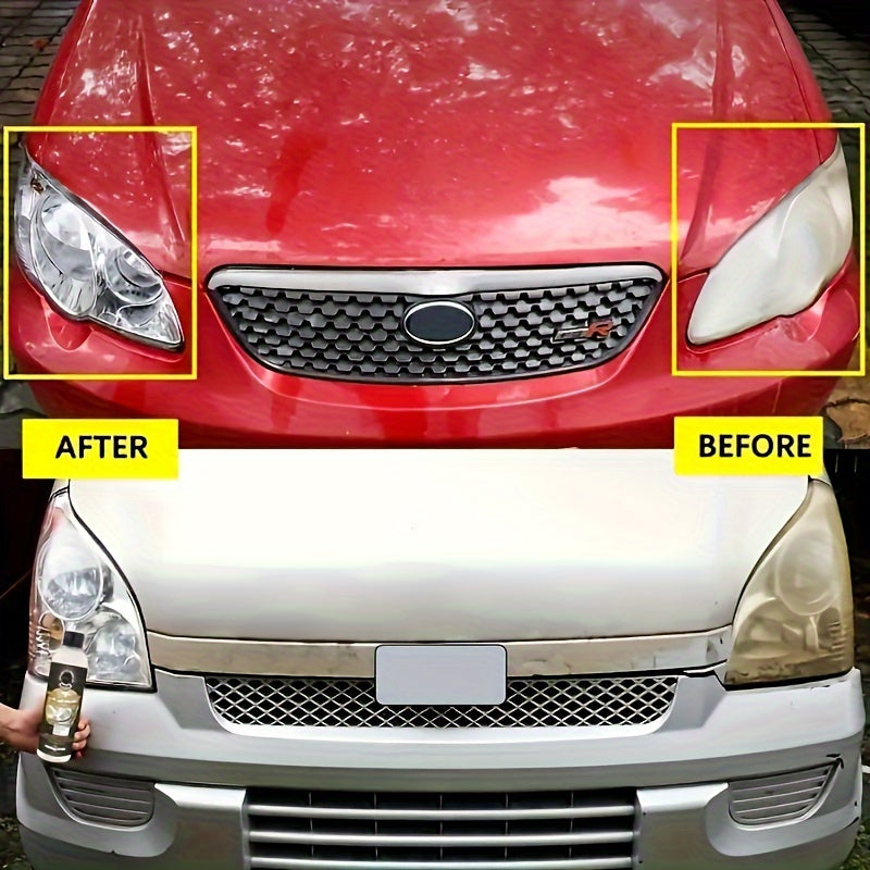 Car Headlight Restoration Fluid  Automotive Headlight Oxidation Yellowing Scratches Blurring Enhancement Crystal Plating Coating Refurbishment Agent 8.45oz