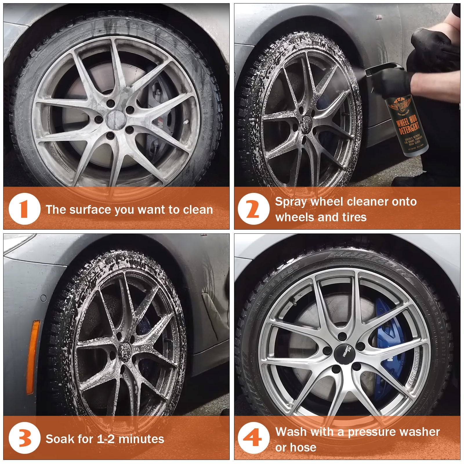 Wheel Cleaner & Wheel Cleaner Brush 2 Piece Set