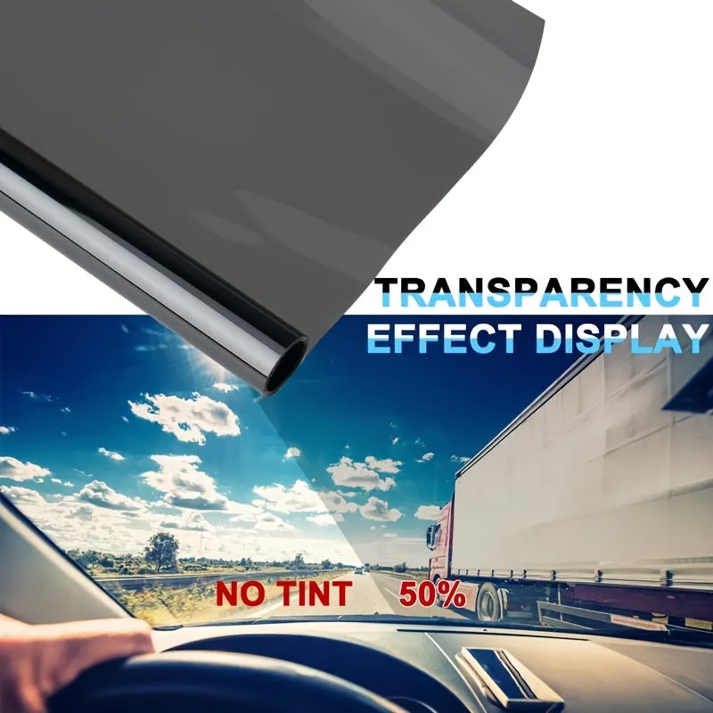 Automotive & Home Window Tint Film Roll with Installation Tools - 300cm x 50cm, PET Material, UV Protection, Solar Shade, Various Tints (1%, 5%, 15%, 25%, 35%, 50%) - 118" x 19.7" Adhesive Sun Block Sheet